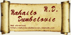 Mahailo Dumbelović vizit kartica